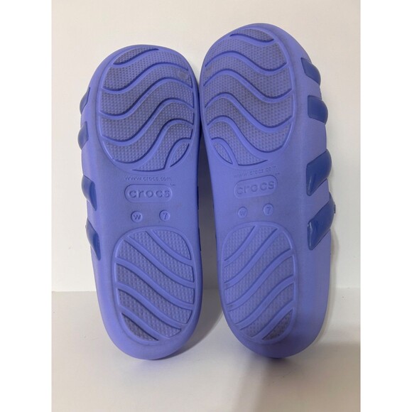 Crocs Women's size 7 Splash Glossy Strappy Sandal Moon Jelly Purple Lavender e - Picture 5 of 6